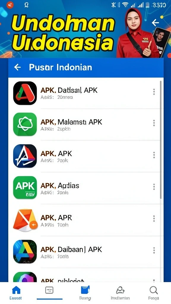 Menu utama yang intuitif dan mudah dinavigasi.