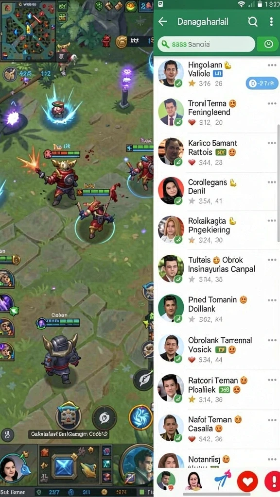 Layar pilihan mode kompetitif yang mengasyikkan.