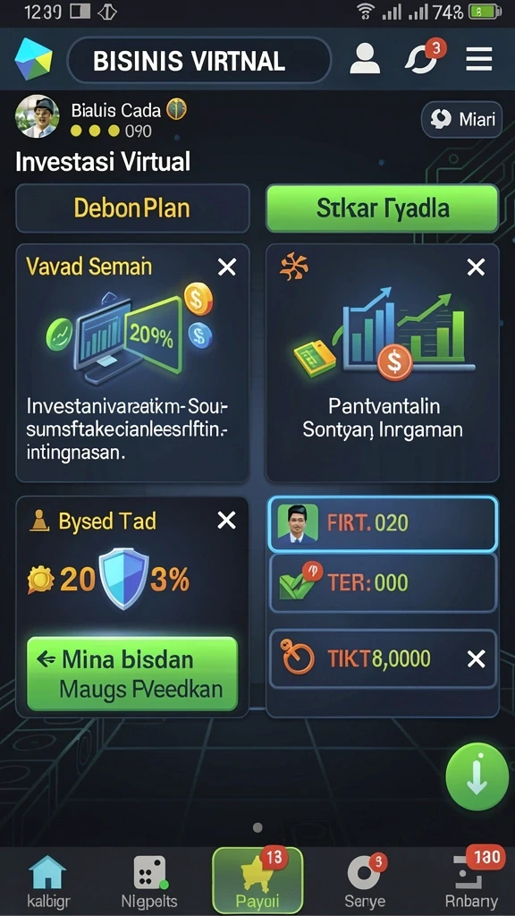 Tantangan seru di setiap level permainan.