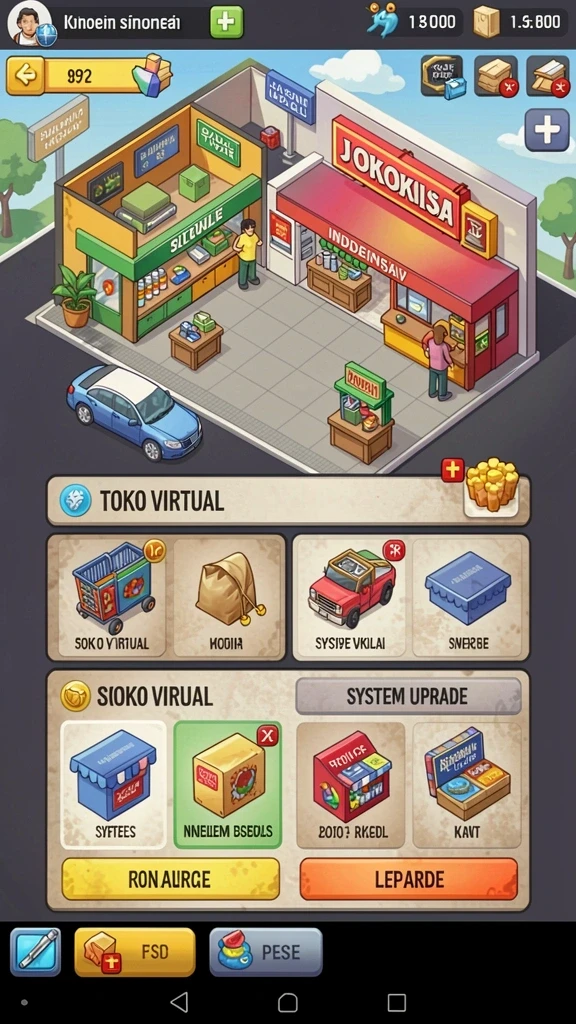 Screenshot menampilkan antarmuka permainan yang intuitif.