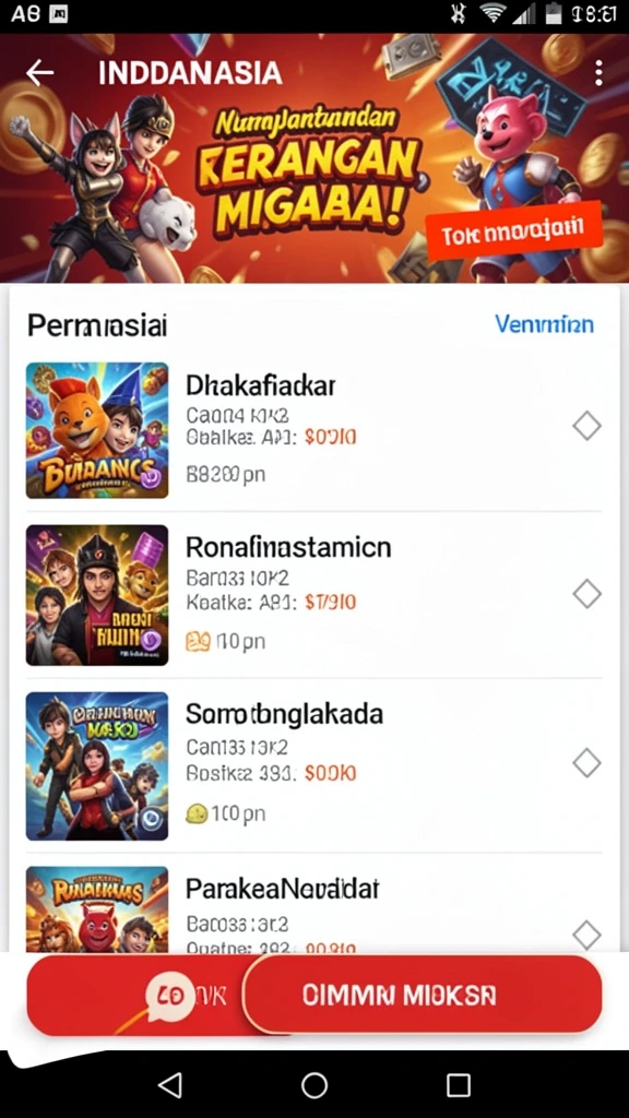 Tangkapan layar yang menunjukkan menu interaksi sosial dengan teman.