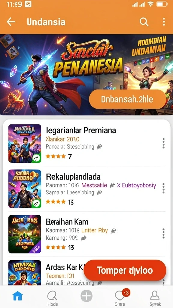 Menu fitur sosial untuk bersaing dengan teman.