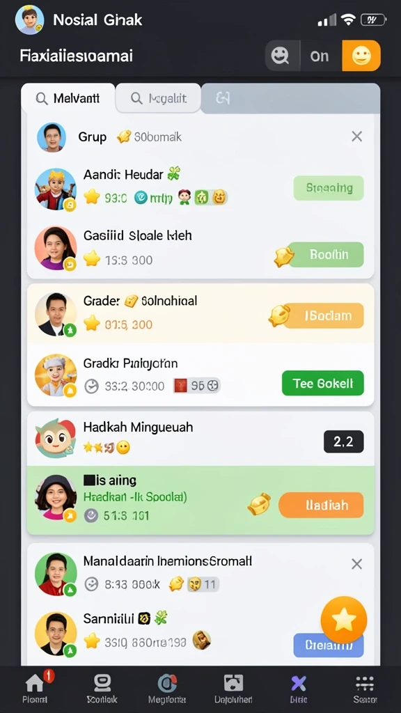 Screenshot menunjukkan berbagai jenis permainan yang tersedia di HAPPYBET188.