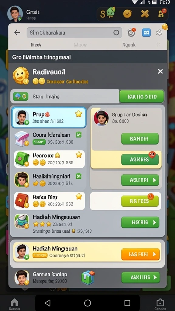 Fitur sistem reward yang memotivasi pemain.