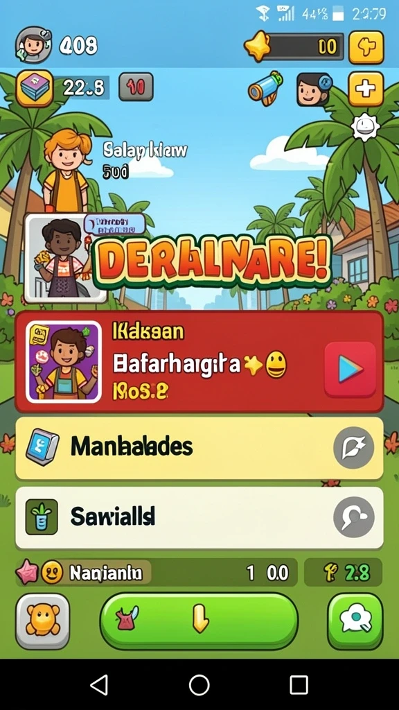Antarmuka game yang menarik dan mudah digunakan.