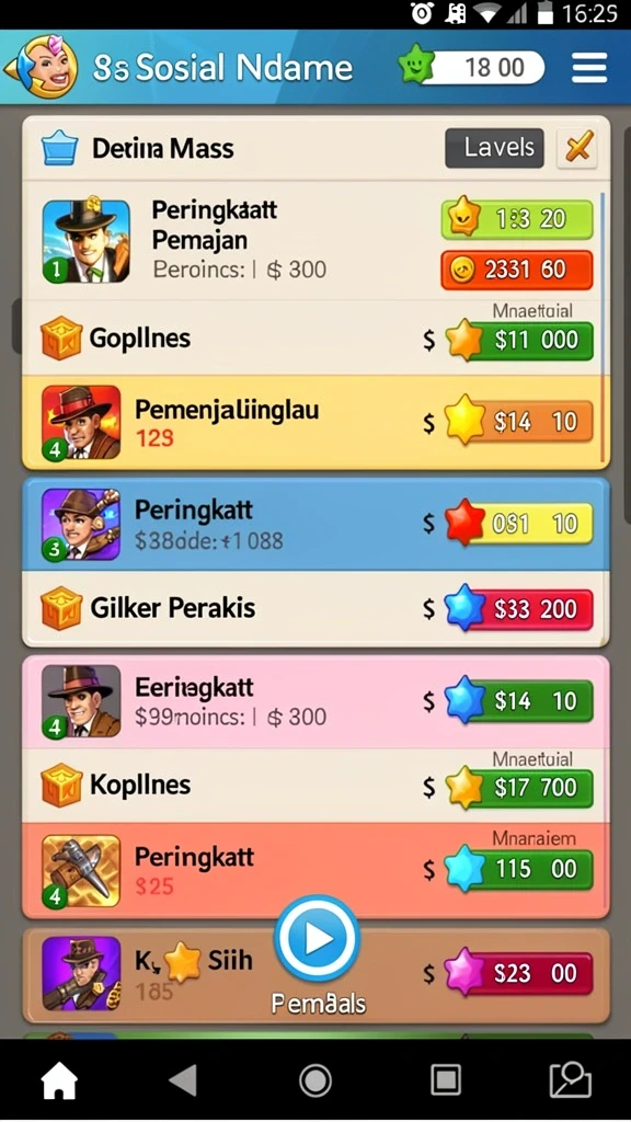 Beragam permainan klasik dan modern tersedia di sini.